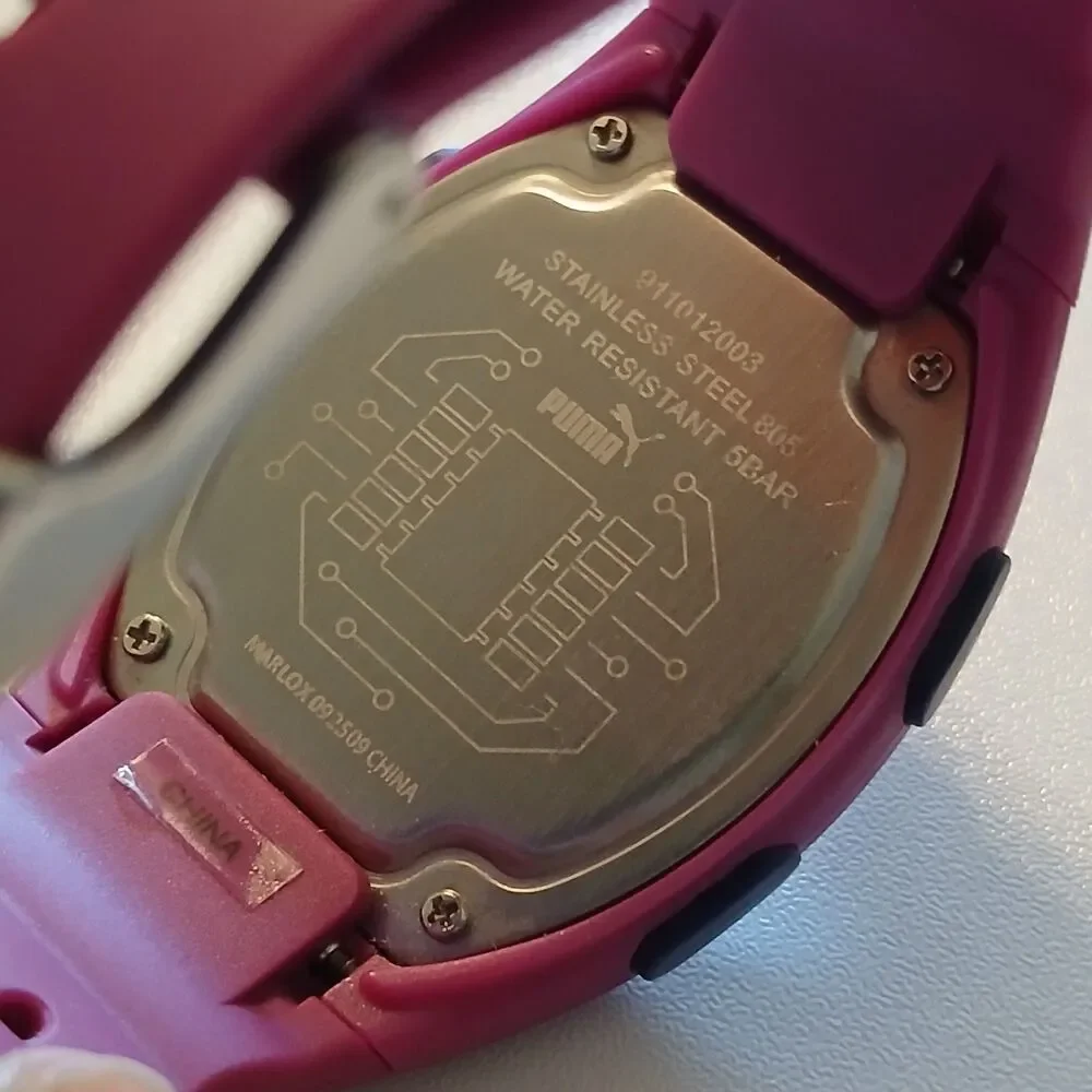 Puma Digital Sports Women's Watch Purple Pink 50 Lap 37mm 911012003